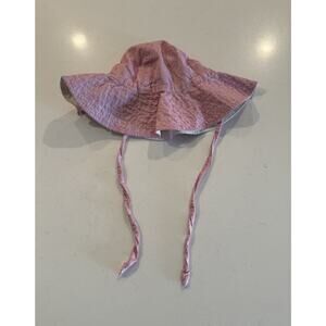Guthrie Lane Baby Size Large Hat‎ Striped Red Off White 100% Cotton Prairie